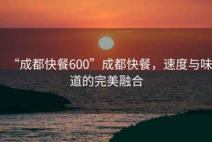 “成都快餐600”成都快餐，速度與味道的完美融合
