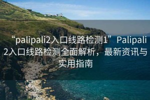 “palipali2入口線路檢測1”Palipali 2入口線路檢測全面解析，最新資訊與實用指南