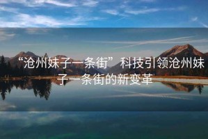 “滄州妹子一條街”科技引領滄州妹子一條街的新變革