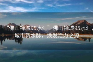 “佛山禪城95水匯”佛山禪城95水匯，城市新水脈，煥發活力之源