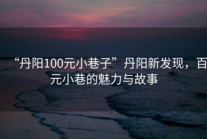 “丹陽100元小巷子”丹陽新發現，百元小巷的魅力與故事