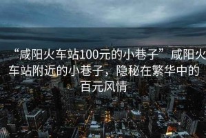“咸陽火車站100元的小巷子”咸陽火車站附近的小巷子，隱秘在繁華中的百元風(fēng)情