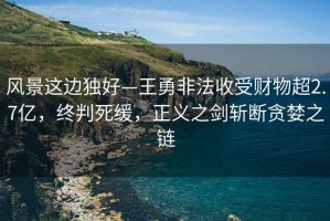 風景這邊獨好—王勇非法收受財物超2.7億，終判死緩，正義之劍斬斷貪婪之鏈