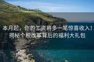 本月起，你的工資將多一筆驚喜收入！揭秘個稅改革背后的福利大禮包