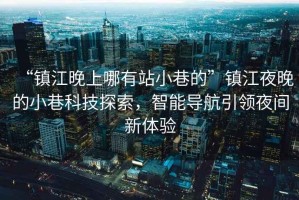 “鎮(zhèn)江晚上哪有站小巷的”鎮(zhèn)江夜晚的小巷科技探索，智能導(dǎo)航引領(lǐng)夜間新體驗(yàn)