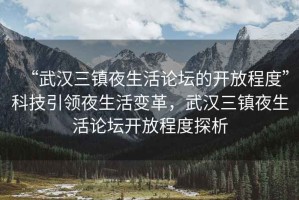 “武漢三鎮夜生活論壇的開放程度”科技引領夜生活變革，武漢三鎮夜生活論壇開放程度探析
