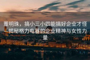 董明珠，搞小三小四能搞好企業才怪—揭秘格力電器的企業精神與女性力量