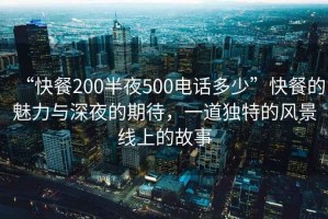 “快餐200半夜500電話多少”快餐的魅力與深夜的期待，一道獨(dú)特的風(fēng)景線上的故事