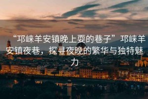 “邛崍羊安鎮晚上耍的巷子”邛崍羊安鎮夜巷，探尋夜晚的繁華與獨特魅力