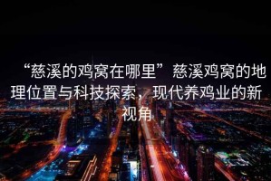 “慈溪的雞窩在哪里”慈溪雞窩的地理位置與科技探索，現(xiàn)代養(yǎng)雞業(yè)的新視角