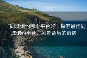 “同城炮約哪個平臺好”探索最佳同城炮約平臺，風景背后的奇遇