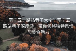 “南寧五一路站巷子大全”南寧五一路站巷子深度游，帶你領略獨特風情與美食魅力