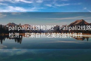 “palipali2線路檢測2”Palipali2線路檢測，探索自然之美的獨特路徑