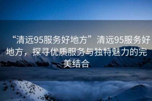 “清遠95服務(wù)好地方”清遠95服務(wù)好地方，探尋優(yōu)質(zhì)服務(wù)與獨特魅力的完美結(jié)合
