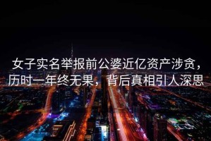 女子實(shí)名舉報(bào)前公婆近億資產(chǎn)涉貪，歷時(shí)一年終無(wú)果，背后真相引人深思