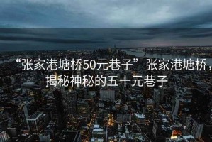 “張家港塘橋50元巷子”張家港塘橋，揭秘神秘的五十元巷子