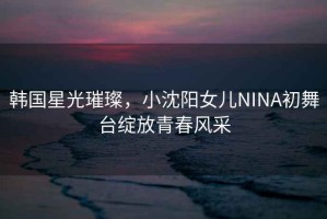 韓國星光璀璨，小沈陽女兒NINA初舞臺綻放青春風采