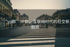 “yp群”YP群，互聯網時代的社交新趨勢