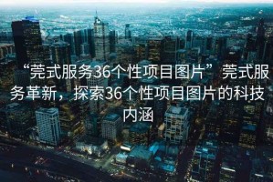 “莞式服務36個性項目圖片”莞式服務革新，探索36個性項目圖片的科技內涵