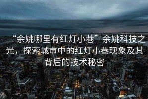 “余姚哪里有紅燈小巷”余姚科技之光，探索城市中的紅燈小巷現象及其背后的技術秘密