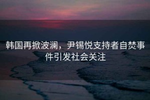 韓國再掀波瀾，尹錫悅支持者自焚事件引發社會關注