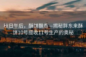 秋日午后，酥餅飄香—揭秘胖東來酥餅10號攬收11號生產的奧秘