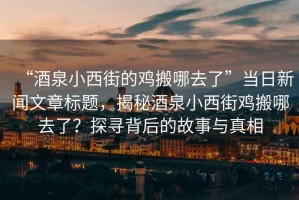 “酒泉小西街的雞搬哪去了”當(dāng)日新聞文章標(biāo)題，揭秘酒泉小西街雞搬哪去了？探尋背后的故事與真相