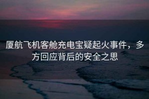 廈航飛機客艙充電寶疑起火事件，多方回應背后的安全之思