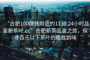 “合肥100塊錢附近約1130.24小時品鑒新茶葉.cc”合肥新茶品鑒之旅，探尋百元以下茶葉的極致韻味