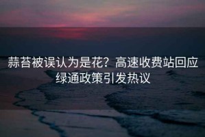 蒜苔被誤認為是花？高速收費站回應綠通政策引發熱議
