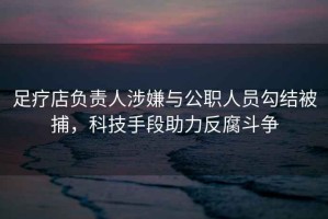 足療店負責人涉嫌與公職人員勾結被捕，科技手段助力反腐斗爭