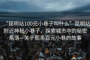 “昆明站100元小巷子叫什么”昆明站附近神秘小巷子，探索城市中的秘密角落—關于那條百元小巷的故事