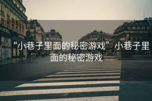 “小巷子里面的秘密游戲”小巷子里面的秘密游戲