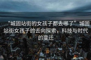“城固站街的女孩子都去哪了”城固站街女孩子的去向探索，科技與時代的變遷