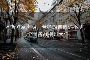 萬斯緊急聲明，若特朗普遭遇不測，已全面備戰接班大任