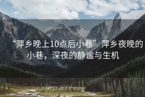 “萍鄉晚上10點后小巷”萍鄉夜晚的小巷，深夜的靜謐與生機