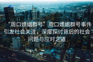 “周口嫖娼群號”周口嫖娼群號事件引發社會關注，深度探討背后的社會問題與應對之道