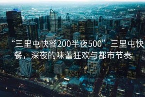 “三里屯快餐200半夜500”三里屯快餐，深夜的味蕾狂歡與都市節奏