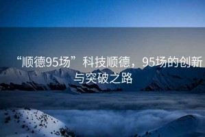 “順德95場(chǎng)”科技順德，95場(chǎng)的創(chuàng)新與突破之路
