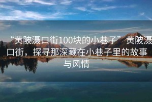 “黃陂灄口街100塊的小巷子”黃陂灄口街，探尋那深藏在小巷子里的故事與風(fēng)情