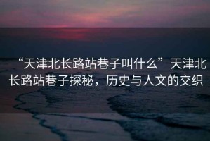 “天津北長(zhǎng)路站巷子叫什么”天津北長(zhǎng)路站巷子探秘，歷史與人文的交織