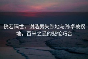 恍若隔世，謝浩男失蹤地與孫卓被拐地，百米之遙的悲愴巧合