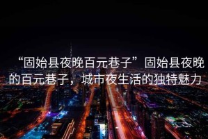 “固始縣夜晚百元巷子”固始縣夜晚的百元巷子，城市夜生活的獨特魅力