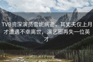 TVB資深演員雪妮病逝，其丈夫僅上月才遭遇不幸離世，演藝圈再失一位英才