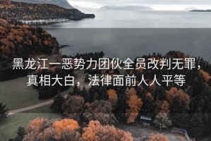 黑龍江一惡勢力團伙全員改判無罪，真相大白，法律面前人人平等