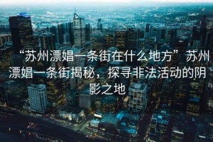 “蘇州漂娼一條街在什么地方”蘇州漂娼一條街揭秘，探尋非法活動的陰影之地