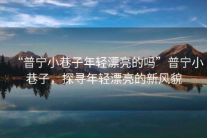 “普寧小巷子年輕漂亮的嗎”普寧小巷子，探尋年輕漂亮的新風貌