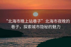 “北海市晚上站巷子”北海市夜晚的巷子，探索城市隱秘的魅力