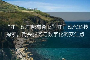 “江門現在哪有街女”江門現代科技探索，街頭服務與數字化的交匯點
