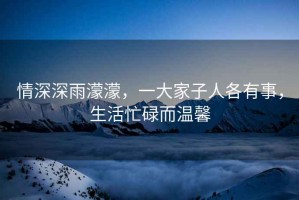 情深深雨濛濛，一大家子人各有事，生活忙碌而溫馨